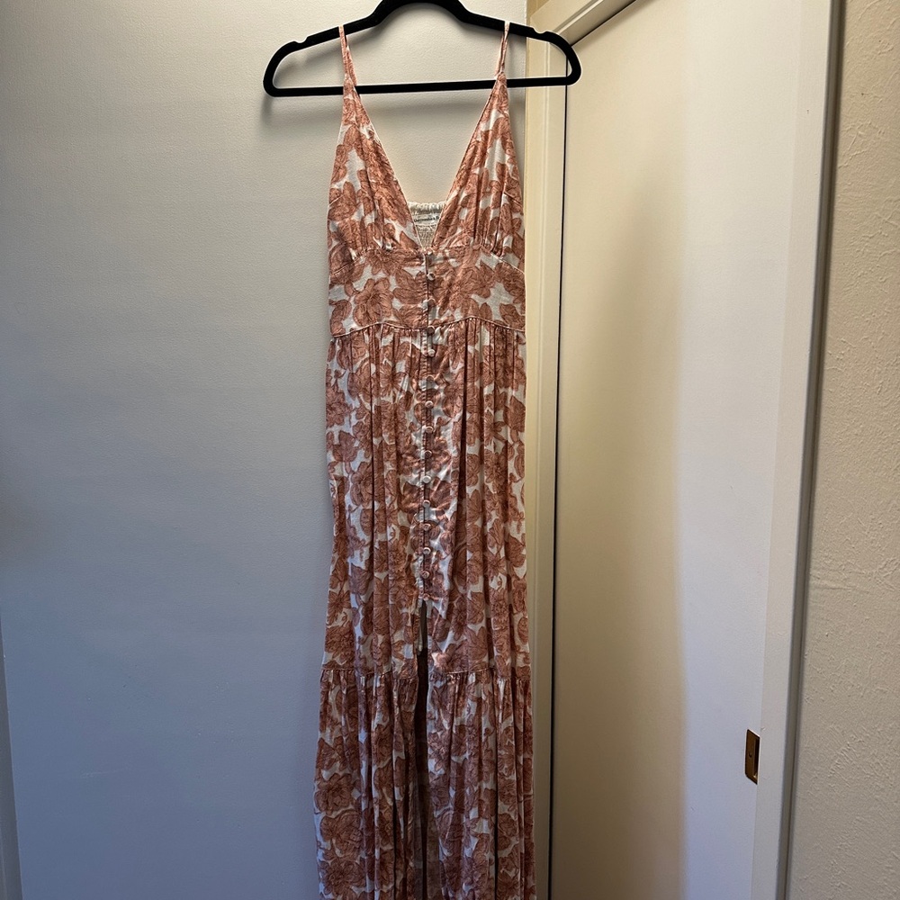 Floral Button-Through Maxi Dress